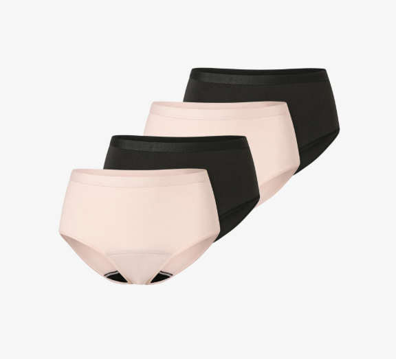 Schiesser 4ER PACK SECRET CARE - Menstruatie-ondergoed - schwarz rosa